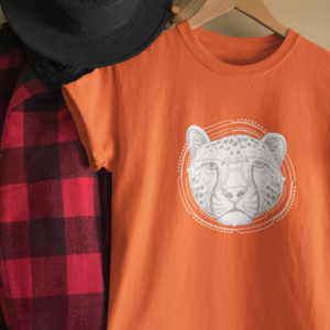 Cheetah pepper orange boy’s t-shirt